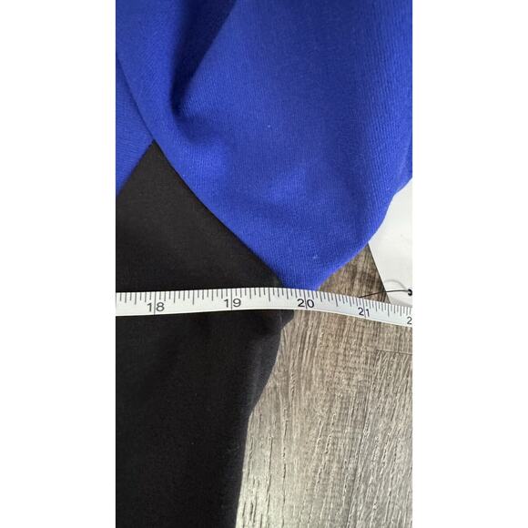 Rebel Wilson Womens Blue Black Colorblock 3/4 Sleeve Dress V Neck Size 1X NWT - Picture 11 of 11